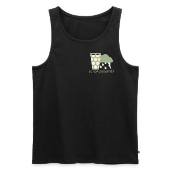 Schorlegewitter in Grün - Männer Premium Bio Tank Top - Schwarz - Vorne - Michal (187cm)