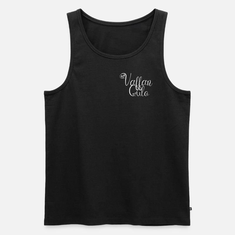 Vaffan Weiß1 - Männer Premium Bio Tank Top - Schwarz