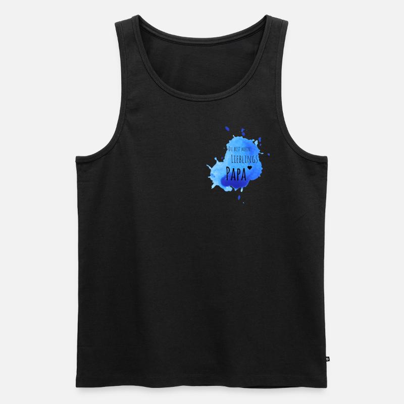 Lieblings Papa - Männer Premium Bio Tank Top - Schwarz