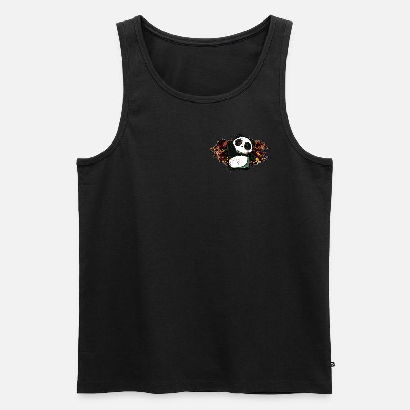 Panda - In Graffiti 3 - Männer Premium Bio Tank Top - Schwarz