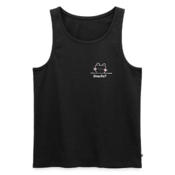 Cute cat | Can I has snacks? - Männer Premium Bio Tank Top - Schwarz - Vorne - Michal (187cm)
