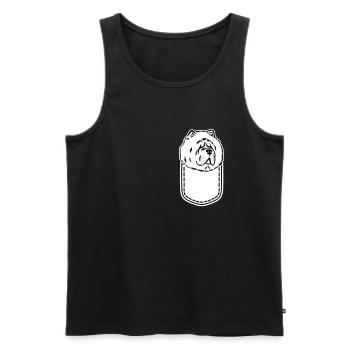 Chow Chow - Männer Premium Bio Tank Top - Schwarz - Vorne - AI Model Male 178 light (178cm)