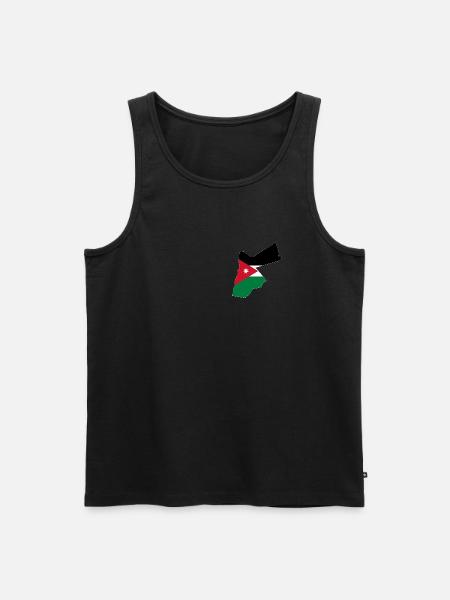 Jordan Flag Map - Men's Premium Organic Tank Top - black
