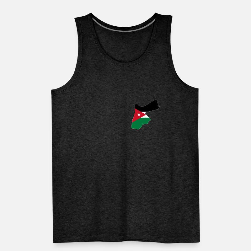 Jordan Flag Map Men's Premium Organic Tank Top