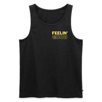 FEELIN' GOOD - Männer Premium Bio Tank Top - Schwarz - Vorne - Michal (187cm)