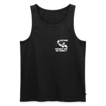Ultras freedom for the curve - Men's Premium Organic Tank Top - black - Front - AI Model Male 178 light (178cm)
