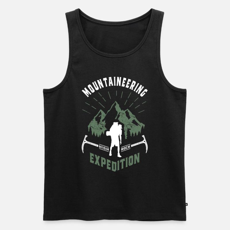 Bergsteigen Kunst - Männer Premium Bio Tank Top - Schwarz