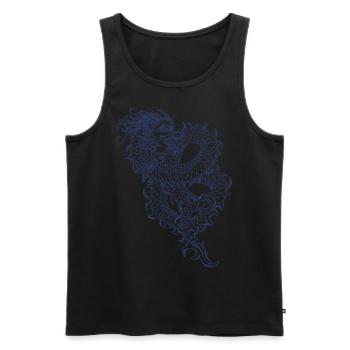 Chinesischer Drache - Männer Premium Bio Tank Top - Schwarz - Vorne - Michal (187cm)