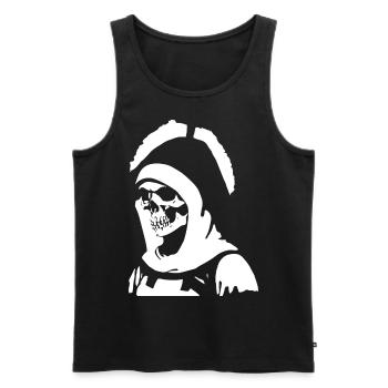 Erkunde das Unbekannte mit dem faszinierenden Horror Nun, S - Männer Premium Bio Tank Top - Schwarz - Vorne - AI Model Male 178 light (178cm)