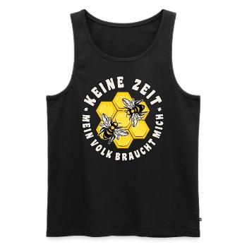 Bienenzüchter - lustige Imker Geschenkidee - Männer Premium Bio Tank Top - Schwarz - Vorne - Michal (187cm)