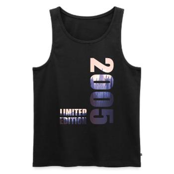 2005. Limited Edition T-Shirt Geburtstags Idee - Männer Premium Bio Tank Top - Schwarz - Vorne - Michal (187cm)