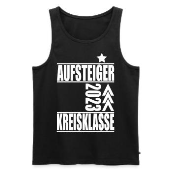 Aufsteiger Kreisklasse 2023 Aufstiegstrikot - Männer Premium Bio Tank Top - Schwarz - Vorne - Michal (187cm)