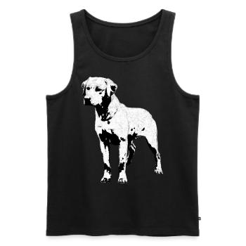 Labrador Portrait Motif for Dog Owner Love - Men's Premium Organic Tank Top - black - Front - AI Model Male 178 light (178cm)