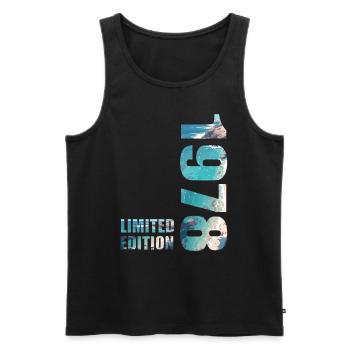 1978. Limited Edition T-Shirt Geburtstags Idee - Männer Premium Bio Tank Top - Schwarz - Vorne - AI Model Male 178 light (178cm)