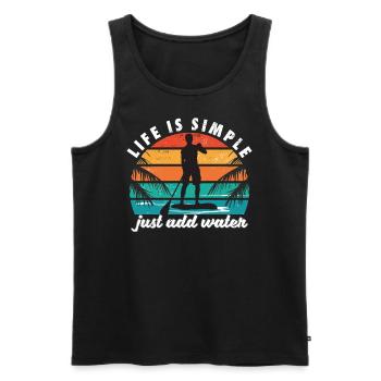 SUP Paddle Boarding Paddle Boarder Männer - Männer Premium Bio Tank Top - Schwarz - Vorne - Michal (187cm)