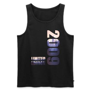 2009 Limited Edition T-Shirt Geburtstags Idee - Männer Premium Bio Tank Top - Schwarz - Vorne - Michal (187cm)