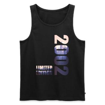 2002. Limited Edition T-Shirt Geburtstags Idee - Männer Premium Bio Tank Top - Schwarz - Vorne - Michal (187cm)