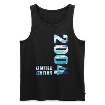 2004 Idée d’anniversaire de t-shirt en édition limitée - Débardeur bio Premium Homme - noir - Devant - Michal (187cm)