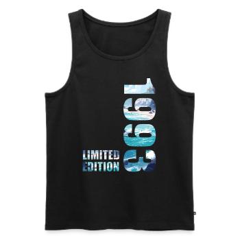 1993 Limited Edition T-Shirt Geburtstags Idee - Männer Premium Bio Tank Top - Schwarz - Vorne - Michal (187cm)