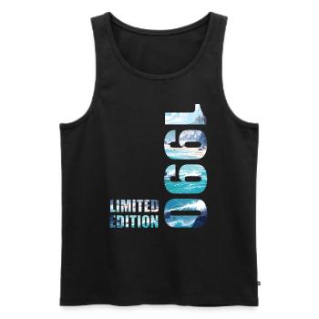 1990 Limited Edition T-Shirt Geburtstags Idee - Männer Premium Bio Tank Top - Schwarz - Vorne - AI Model Male 178 light (178cm)