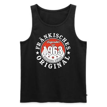 60. Geburtstag Fränkisches Original geboren 1963 - Männer Premium Bio Tank Top - Schwarz - Vorne - Michal (187cm)