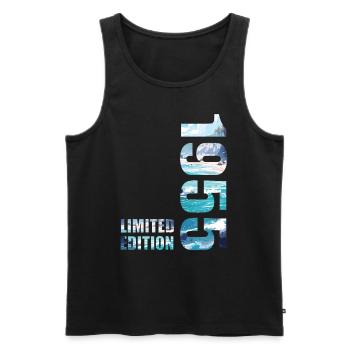 1955 Idée d’anniversaire de t-shirt en édition limitée - Débardeur bio Premium Homme - noir - Devant - Michal (187cm)