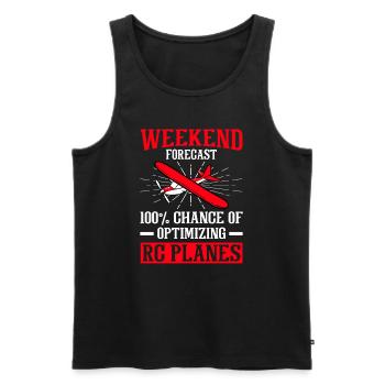 RC Airplane RC Airplane - Men's Premium Organic Tank Top - black - Front - AI Model Male 178 light (178cm)