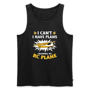 RC Airplane RC Airplane - Men's Premium Organic Tank Top - black - Front - AI Model Male 178 light (178cm)