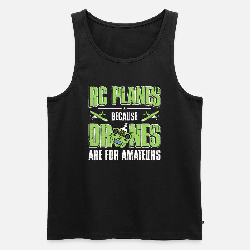 RC-Flugzeug RC-Flugzeug - Männer Premium Bio Tank Top - Schwarz