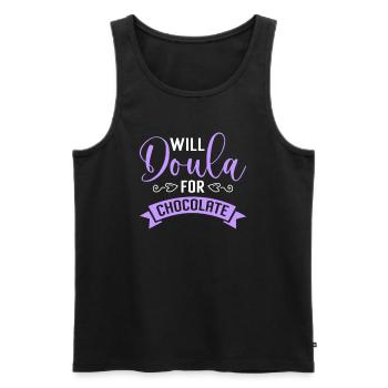 Doula infirmière sage-femme - Débardeur bio Premium Homme - noir - Devant - Michal (187cm)