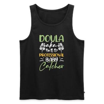 Doula Infirmière Sage-femme - Débardeur bio Premium Homme - noir - Devant - Michal (187cm)