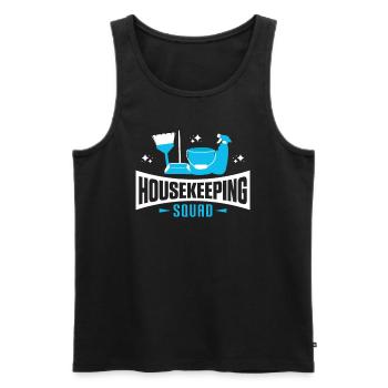 Week of Appreciation for Housekeeping - Men's Premium Organic Tank Top - black - Front - Michal (187cm)
