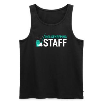 Week of Appreciation for Housekeeping - Men's Premium Organic Tank Top - black - Front - Michal (187cm)
