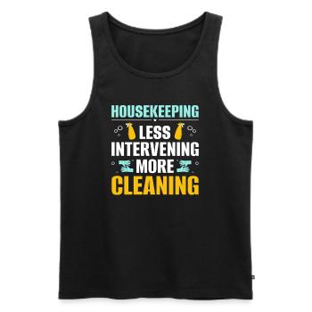 Week of Appreciation for Housekeeping - Men's Premium Organic Tank Top - black - Front - Michal (187cm)