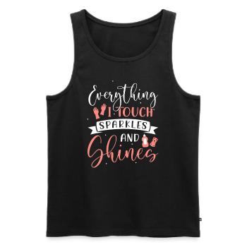 Week of Appreciation for Housekeeping - Men's Premium Organic Tank Top - black - Front - Michal (187cm)