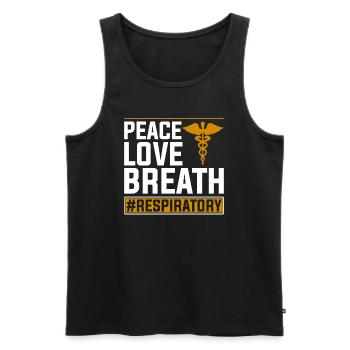 Respiratory Therapist Respiratory Therapy - Men's Premium Organic Tank Top - black - Front - AI Model Male 178 light (178cm)