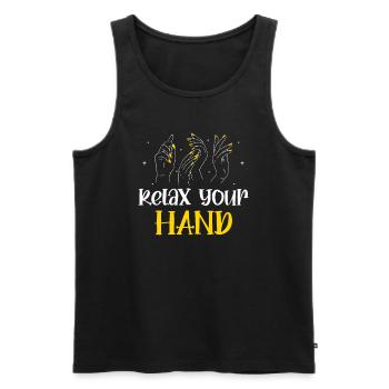 Nail Tech Manucure Technicienne des ongles - Débardeur bio Premium Homme - noir - Devant - Michal (187cm)