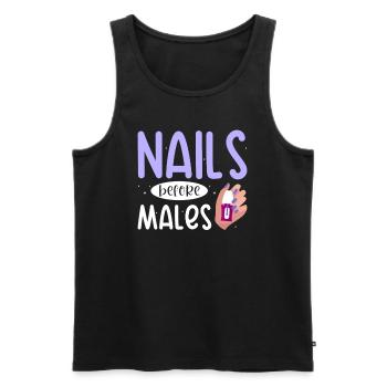 Nail Tech Maniküre Nail Technikerin - Männer Premium Bio Tank Top - Schwarz - Vorne - AI Model Male 178 light (178cm)