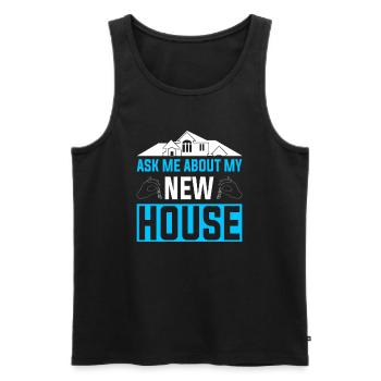 Neuer Hauseigentümer Hauseigentümer - Männer Premium Bio Tank Top - Schwarz - Vorne - Michal (187cm)