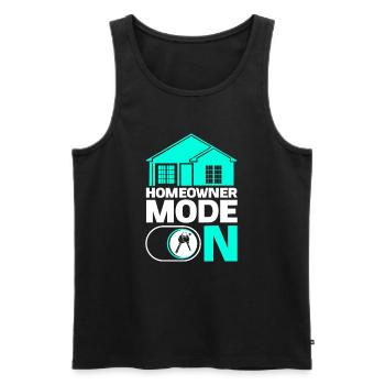 Nouveau propriétaire Propriétaire d’une maison Propriétaire d’une maison - Débardeur bio Premium Homme - noir - Devant - Michal (187cm)