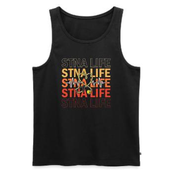 STNA Certified Nursing Assistant - Men's Premium Organic Tank Top - black - Front - AI Model Male 178 light (178cm)