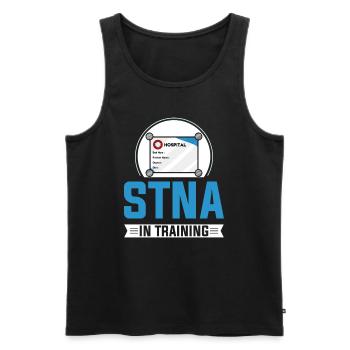 STNA Certified Nursing Assistant - Men's Premium Organic Tank Top - black - Front - AI Model Male 178 light (178cm)