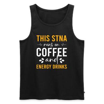 STNA Certified Nursing Assistant - Men's Premium Organic Tank Top - black - Front - AI Model Male 178 light (178cm)