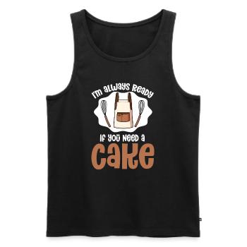Cake Artist Cake Decorator Cake Decorator B - Débardeur bio Premium Homme - noir - Devant - AI Model Male 178 light (178cm)