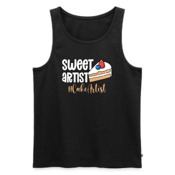 Cake Artist Cake Decorator Cake Decorator B - Men's Premium Organic Tank Top - black - Front - AI Model Male 178 light (178cm)