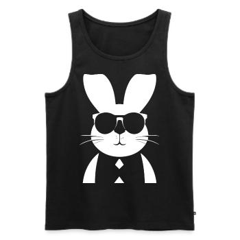 Funny Rabbit Sunglasses Cool Sunglas Rabbit - Men's Premium Organic Tank Top - black - Front - Michal (187cm)
