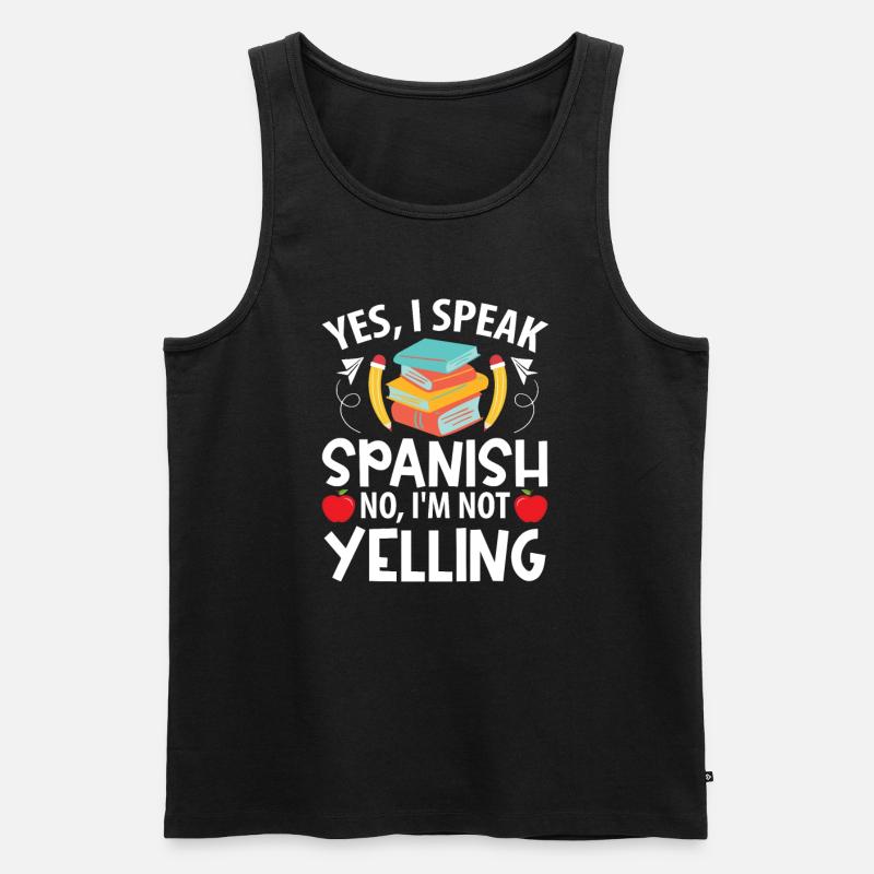 Spanischlehrerin Maestra Bilinguale Lehrerin - Männer Premium Bio Tank Top - Schwarz