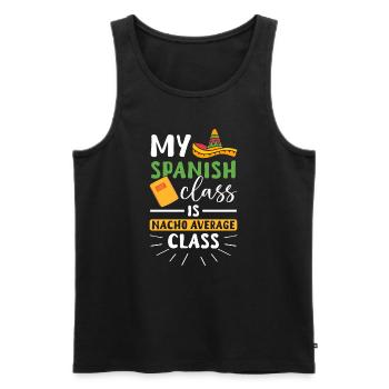 Spanish Teacher Maestra Bilingual Teacher - Men's Premium Organic Tank Top - black - Front - AI Model Male 178 light (178cm)