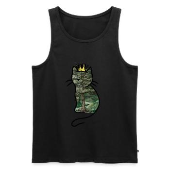 Cat Forest Queen Fantasy Cats Fairy Tale Character - Men's Premium Organic Tank Top - black - Front - AI Model Male 178 light (178cm)
