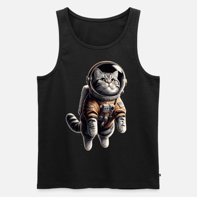 Astronaut BKH Tabby Gift - Men's Premium Organic Tank Top - black